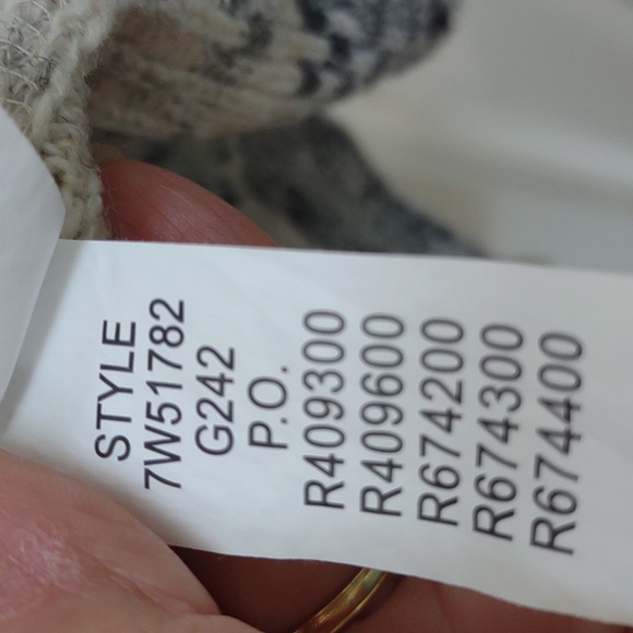 Lucky Brand Womens Tribal Aztec Black Ivory Gray Print Open Front Drape Cardigan - Picture 7 of 11